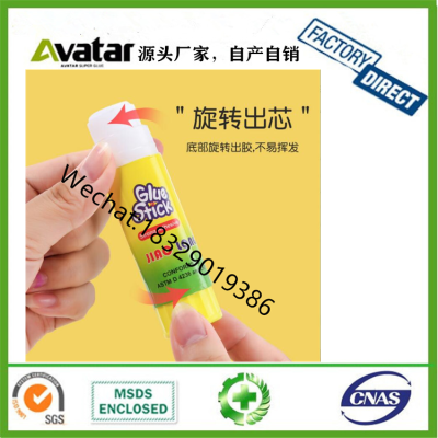Glue Stick PVA/PVP Translucent White Oem Box Packing Handcraft Solid non-toxic pva glue