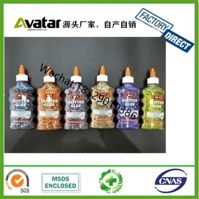 My GLITER GLUE 177ML Wholesale factory sale white liquid Glitter Glue Colors Great for snail slime extractor machine blo