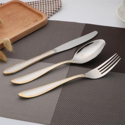 SOURCE Factory Wholesale Stainless Steel Knife, Fork and Spoon Set Steak Western Tableware Knife and Fork Thickened Stainless Steel Four-Piece Set