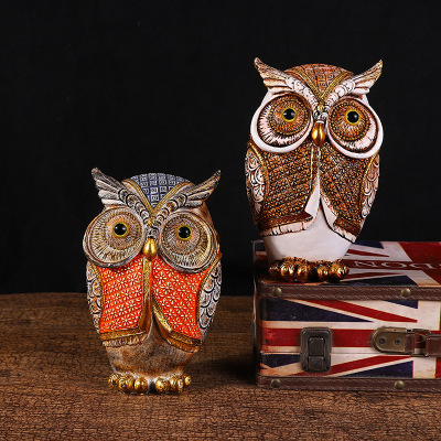 Modern Minimalist Owl Resin Decorations Animal Creative Artistic Living Room TV Cabinet Wine Cabinet Decorative Crafts