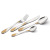 SOURCE Factory Stainless Steel Western Tableware Knife, Fork and Spoon Steak Knife and Fork Coffee Tableware Gift Grape Flower Gold Plated Batch