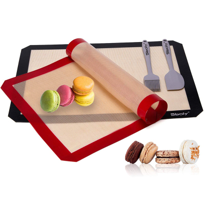 2022 hot sale free samples Customized sized and shape food grade non-stick anti-slip silicone mesh baking mat