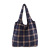 INS Autumn and Winter Plaid Woolen Cloth Shoulder Bag Korean Style Artistic Retro Fashion Canvas Bag Casual Simple Handbag