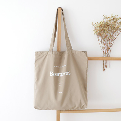 Korean Dongdaemun Letter Shopping Bag Simple Student Casual Canvas Bag Ins Online Influencer Fashion Handbag
