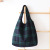 INS Autumn and Winter Plaid Woolen Cloth Shoulder Bag Korean Style Artistic Retro Fashion Canvas Bag Casual Simple Handbag