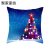 Christmas Festival Bronzing Pillow Color Printing Square Santa Claus Pillow Nordic Sofa Soft White Leather Velvet Pillow Cover