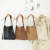 Korean Casual Large Capacity Totes Online Influencer Fashion Solid Color Single-Shoulder Bag Simple Retro Soft Leather Underarm Bag