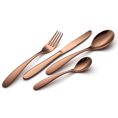 SOURCE Factory Western Food Stainless Steel Rose Gold Knife and Fork Wedding Hotel Supplies Factory Rose Gold Knife and Fork Wholesale