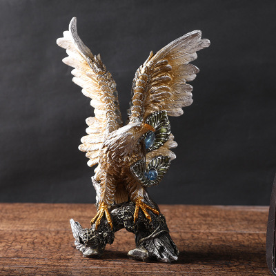 Big Exhibition Hongtu Resin Eagle Decoration Office Boss Desk Home Ornament Furnishing Store Company Opening Gifts