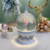 Wholesale transparent glass Christmas snow globe, rotatable 