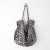 Korean Fashion Leopard Print Woven Handbag Casual Retro Flannel Large Shoulder Bag Graceful Personality Large Capacity Canvas Bag