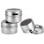 Home Seasoning Can round Condiment Dispenser Stainless Steel Creative Salt Jar Kitchen Spice Box Storage Combination Set