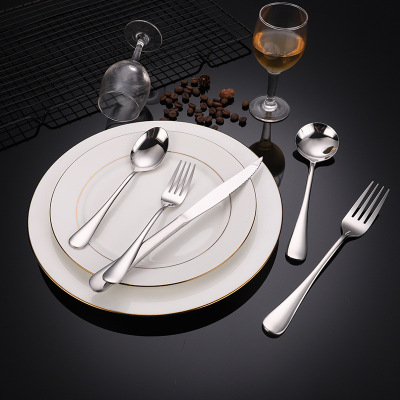 304 Stainless Steel Tableware Thickened 1010 Western Food Steak Knife and Fork Set Hotel Tableware Supplies Knife Fork Spoon