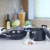 Three-Person Blacksmith Uncoated Induction Cooker 24cm Soup Pot 32 Frying Pan Combination Two-Piece Set Household Gas Stove