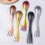 304 Double-Headed Stainless Steel Tableware Outdoor Fork Spoon Integrated Multifunctional Fork Creative Octopus Dual-Use Spoon