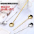 304 Stainless Steel Spoon Long Handle Small round Spoon Creative Coffee Stir Spoon Dessert Lengthened Spoon Logo