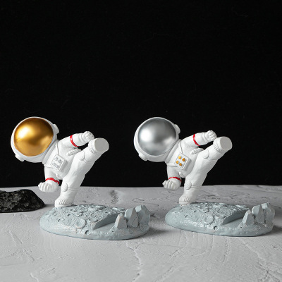 Astronaut Mobile Phone Bracket Resin Spaceman Hand-Made Creative Gift Table Decoration Crafts Astronaut Ornaments