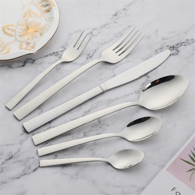 Factory Direct Sales High Quality Stainless Steel Knife, Fork and Spoon Western Tableware Household Spoon Non-Magnetic Coffee Spoon Hotel Supplies