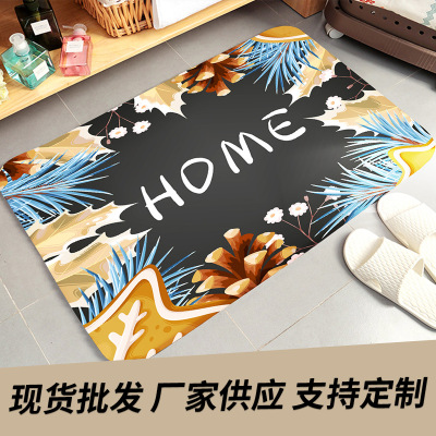 Surface Cashmere-like Hydrophilic Pad Felt Material Cartoon Mat Manufacturers Supply Carpet Cashmere-like Bathroom Door Mat