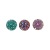 Small Plaid Multi-Point round Resin Drill Crafts Headdress Button Diamond Sticker Flat Resin Patch Wholesale