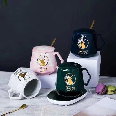 55 Degrees Thermal Cup Insulation Ceramic Mug Gift Box Annual Meeting Gifts Constant Temperature Warm Cup Coffee Cup Set