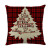 Christmas Printed Pillowcase Plaid Linen Pillow Cover Holiday Home Decoration Gift Sofa Cushion Cushion Cover