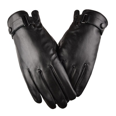 Tiger King Men's Winter Warm Gloves Genuine Sheep Skin Touch Screen Fleece-Lined Windproof Driving Motorbike Gloves