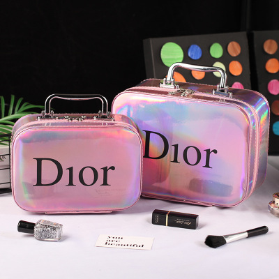 Small-Size Cosmetic Bag Portable Korean Simple Mini Girl Heart Cute Storage Box Large Capacity Portable Cosmetic Case