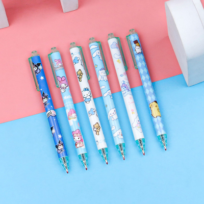 New Cartoon Cute Object Sanrio Series Press Gel Pen 0.5mm Cute Good-looking Girl Heart Student Ball Pen