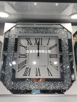 Glass Diamond Clock Wall Clock