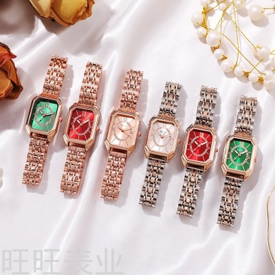 2022 New Arrival in Stock Wholesale Roman Square Diamond Retro Women's Watch Diamond Surface Women's Wrist Watch reloj