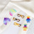 Retro Fun Colorful Striped Bear Fishtail Glasses Acrylic Plate DIY Earrings Earring Material Accessories