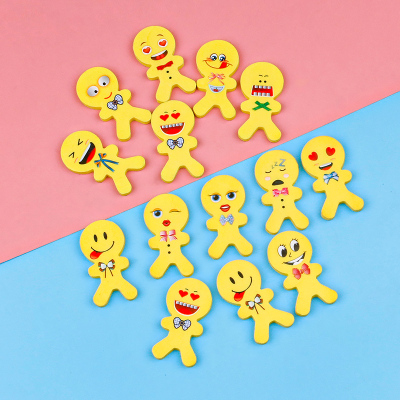 Cute Cartoon Expression Eraser Creative Smiley Face Yellow Villain Eraser Children Promotional Novelties School Supplies