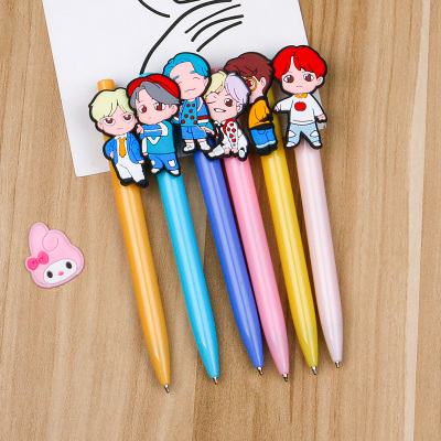 Cute Creative Cartoon Bullet-Proof Youth League Series Flexible Glue Cap of a Pen Press Gel Pen Good-looking Ball Pen Student
