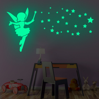 Luminous Wall Stickers Magic Fairy XINGX Fluorescent Sticker Bedroom Living Room Children's Room Creative DIY Decorative Self-Adhesive Wall Stickers