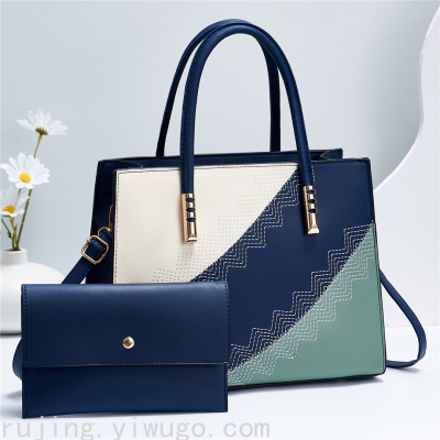 Color Matching Foreign Trade Popular Style Handbag Elegant fashion bag 2022 new spring 14373