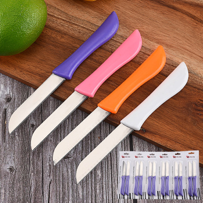 Factory Wholesale Yangjiang Plastic Handle Stainless Steel Fruit Knife Household Peeler Pp Handle Knife Kitchen Gadget
