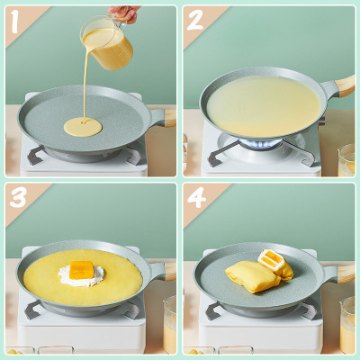 Non-Stick Pan Pancake Pan Tamagoyaki Frying Pan Chinese Layer Pie Cake Crust Special Small Omelette Breakfast Griddle