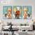 Fashion Brand Doll Triptych Living Room Sofa Background Wall Mural Aluminum Alloy Baked Porcelain Modern Decorative Picture