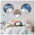 New Arrival round Children Bedroom Decorative Painting Bedside Mural Aluminum Alloy Baked Porcelain Modern Light Luxury Hanging Painting