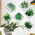 Xi Pan Stickers Fresh Greenery Grid Dormitory Bedroom Hallway 6 Pieces Combination Background Decorative Wall Sticker Support Customization