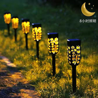 Solar Lawn Landscape Floor Outlet Maple Leaf Lamp Garden Courtyard Decorative Lamp Factory Private Model Products