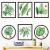 Xi Pan Stickers Green Leaf Potted Succulent Artistic Fresh Living Room Bedroom Dorm Plant Stickers Nordic Wall Flowers