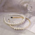 Pearl Headband Girl Versatile Outing Korean Simple Temperamental Socialite Internet Influencer Fairy Hairpin Retro Thin Headband