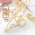 Matte Golden Retro Alloy Grip Large Korean Simple Metal Shark Clip New Hair Claw Back Head Hair Accessories