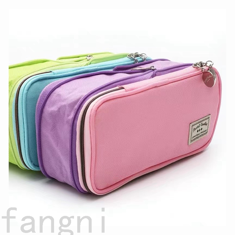 Factory Direct Sales Foreign Trade New Primary and Secondary School Student Pencil Case Pencil Box Stationery Storage Bag Macarons