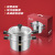 Shengbide Stainless Steel Steamer Household 26cm Steamer Double-Layer Deepening Double Bottom Cooking Pot Commercial Bank Gift