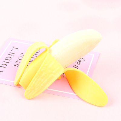 Amazon Hot Decompression Simulation Banana Children 'S Toys Wholesale Peeling Banana Vent Fruit Toys Squeezing Toy