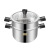 Shengbide Stainless Steel Steamer Household 26cm Steamer Double-Layer Deepening Double Bottom Cooking Pot Commercial Bank Gift