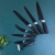 Chef Knife Gift 7-Piece Kitchen Knife Set Stainless Steel Black Blade Kitchen Knife Color Non-Stick Knife Set